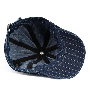 Compact folded look of BL63 Blue cap for storage