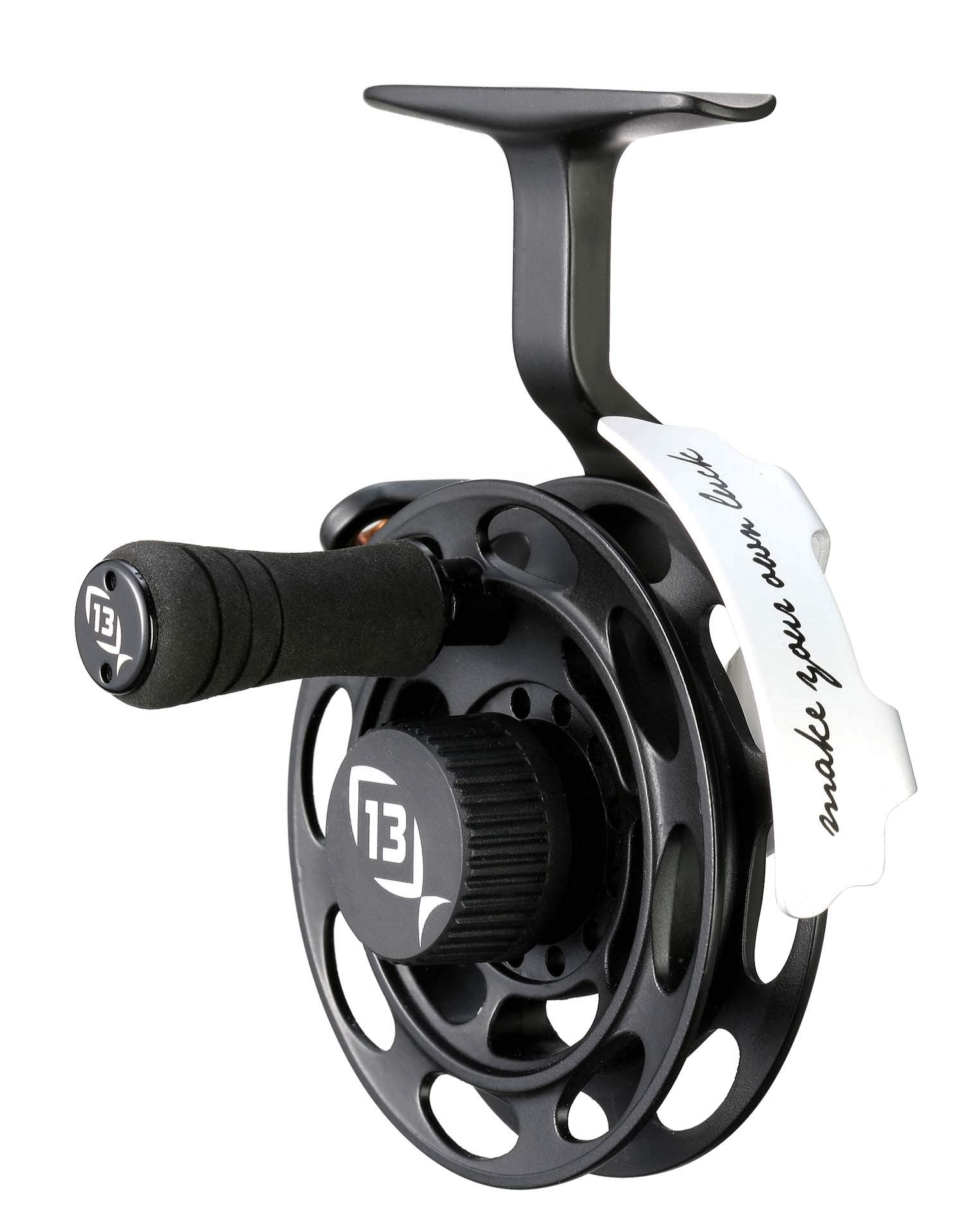 13 FISHING Black Betty Inline Ice Fishing Reel BB2015 - front view