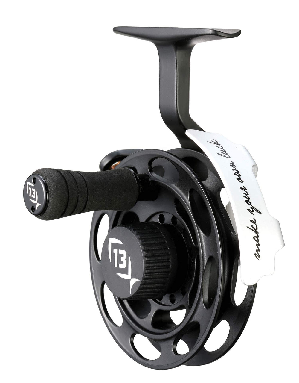 13 FISHING Black Betty Inline Ice Fishing Reel BB2015 - front view