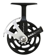 Inline ice fishing reel drag knob close-up (SmoothCork) on BB2015