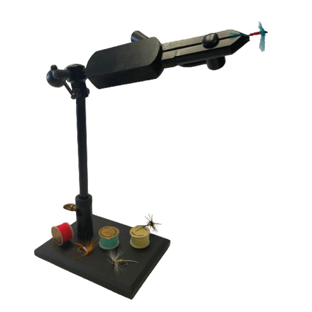 Black Crown vise head rotates 360 degrees for versatile tying angles