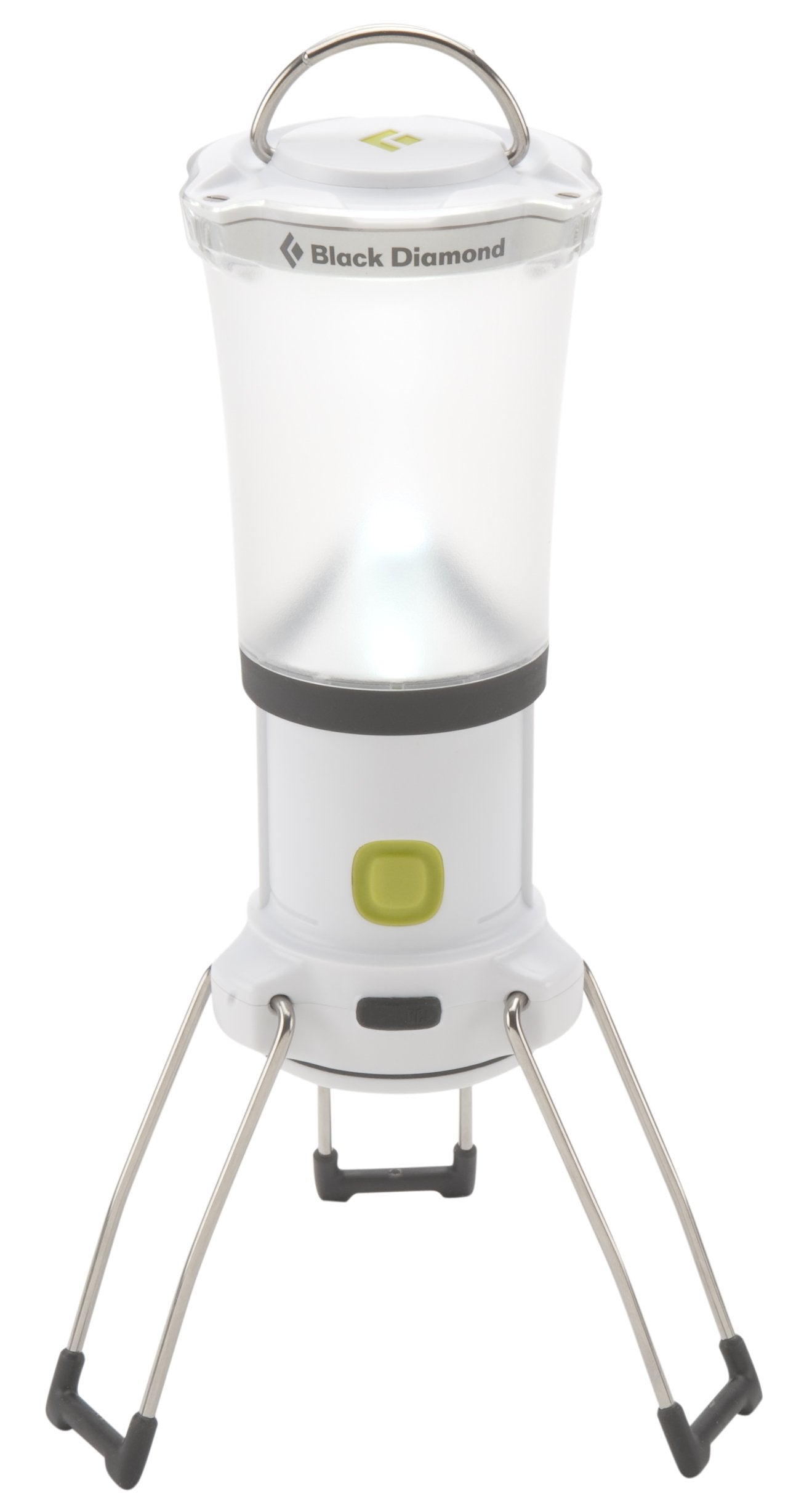 Black Diamond Apollo Lantern Ultra White on table delivering even illumination for camp tasks
