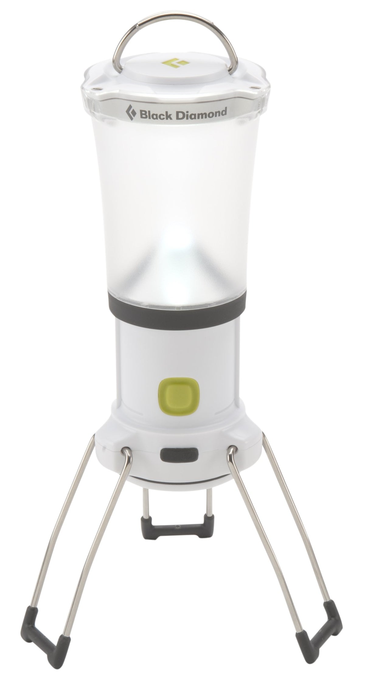 Black Diamond Apollo Lantern Ultra White on table delivering even illumination for camp tasks