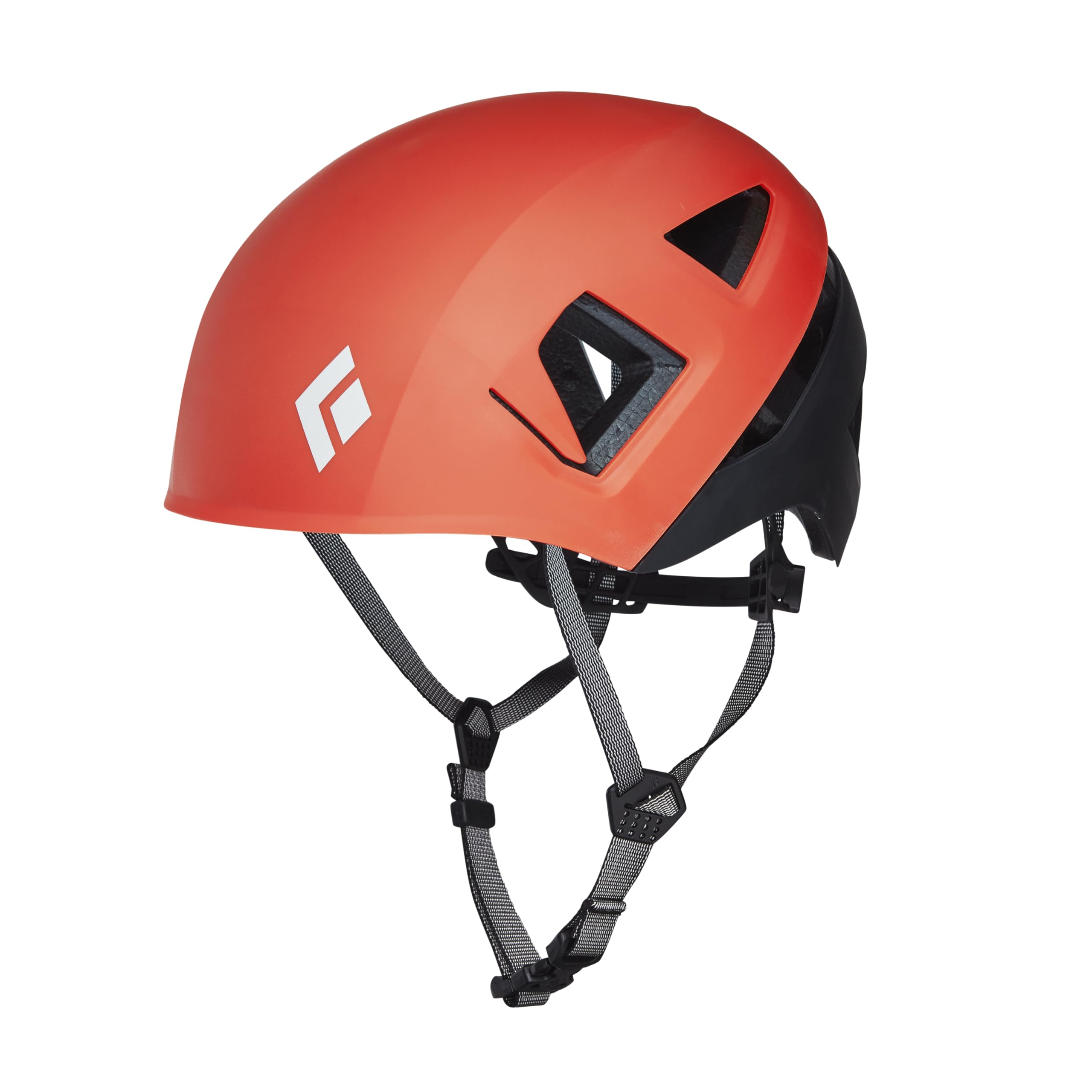 BLACK DIAMOND Capitan helmet, front view in octane-black finish, enhanced protection on climbs