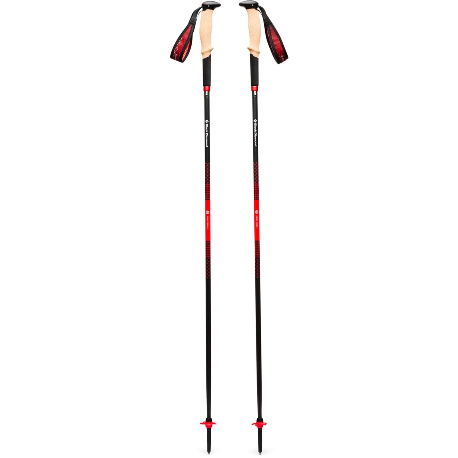 Black Diamond Carbon Pursuit Poles in assembly phase for quick deployment on trail
