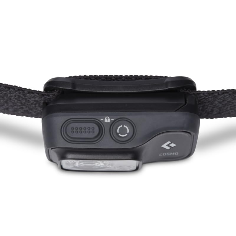 BLACK DIAMOND Cosmo 350 battery compartment open demonstrating power flexibility