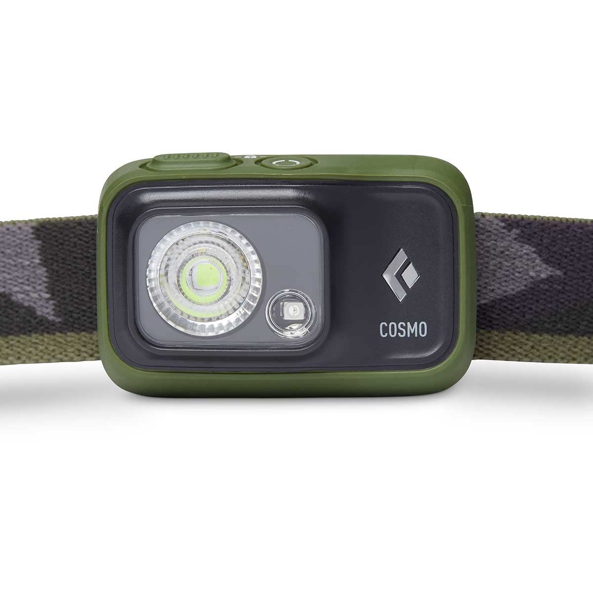 Cosmo 350 headlamp in use during a night hike offering hands-free visibility.