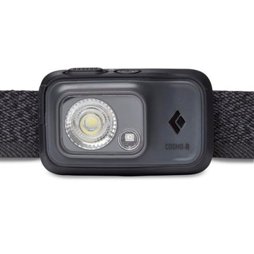 BLACK DIAMOND Cosmo 350-R headlamp fully assembled for immediate outdoor use.