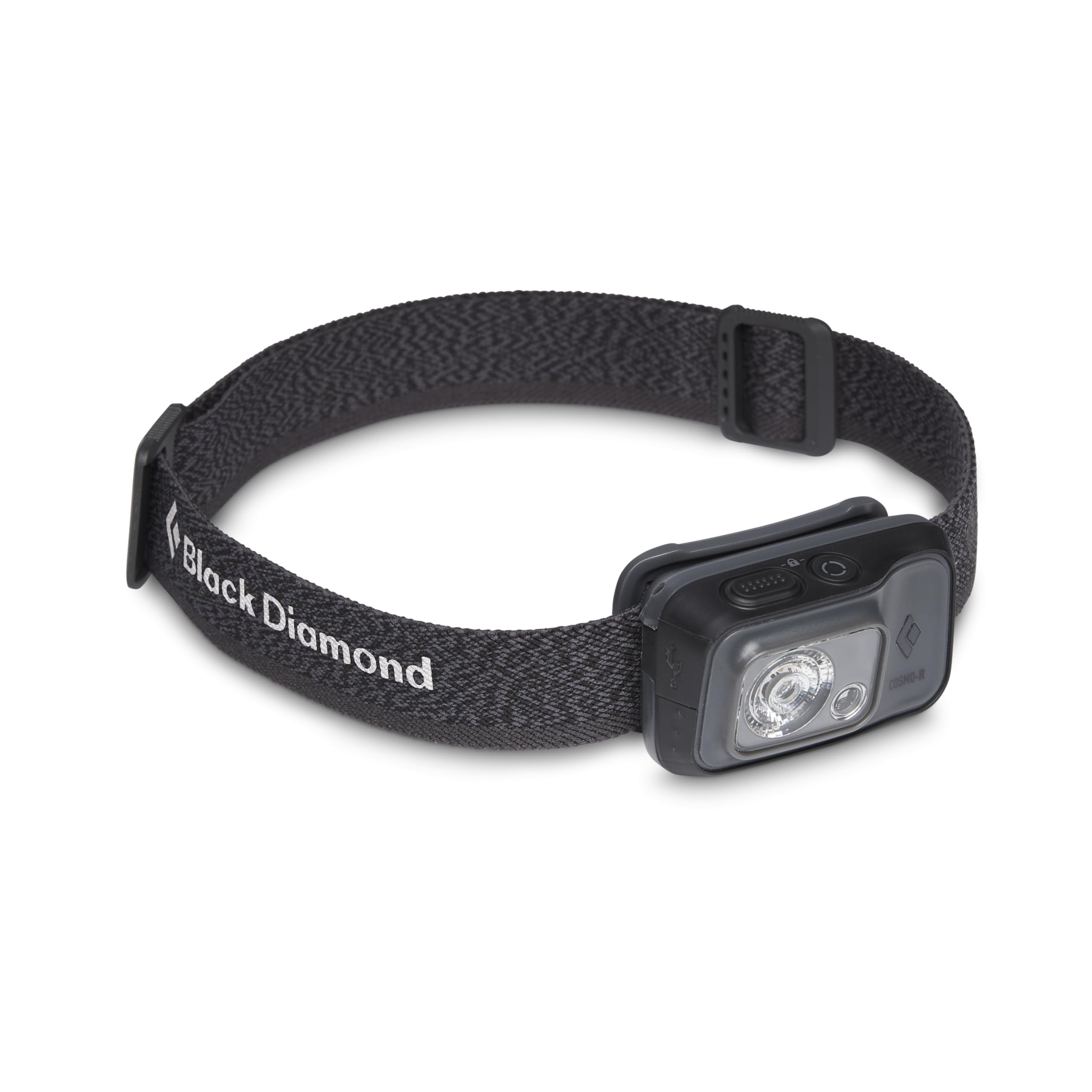 BLACK DIAMOND Cosmo 350-R headlamp front view for versatile camping illumination.