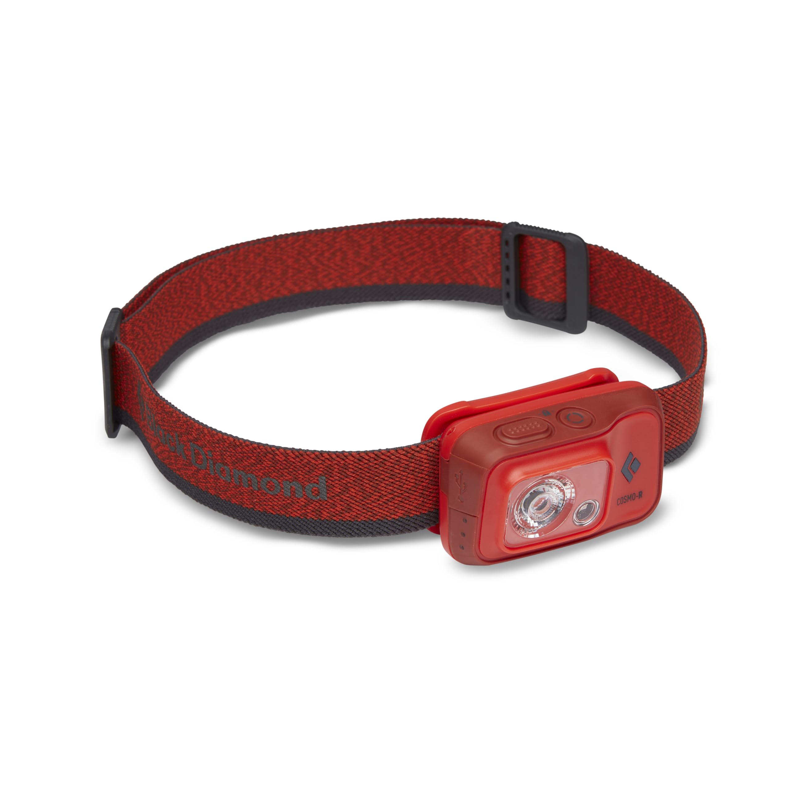 BLACK DIAMOND Cosmo 350-R headlamp on provides hands-free visibility during nighttime hikes