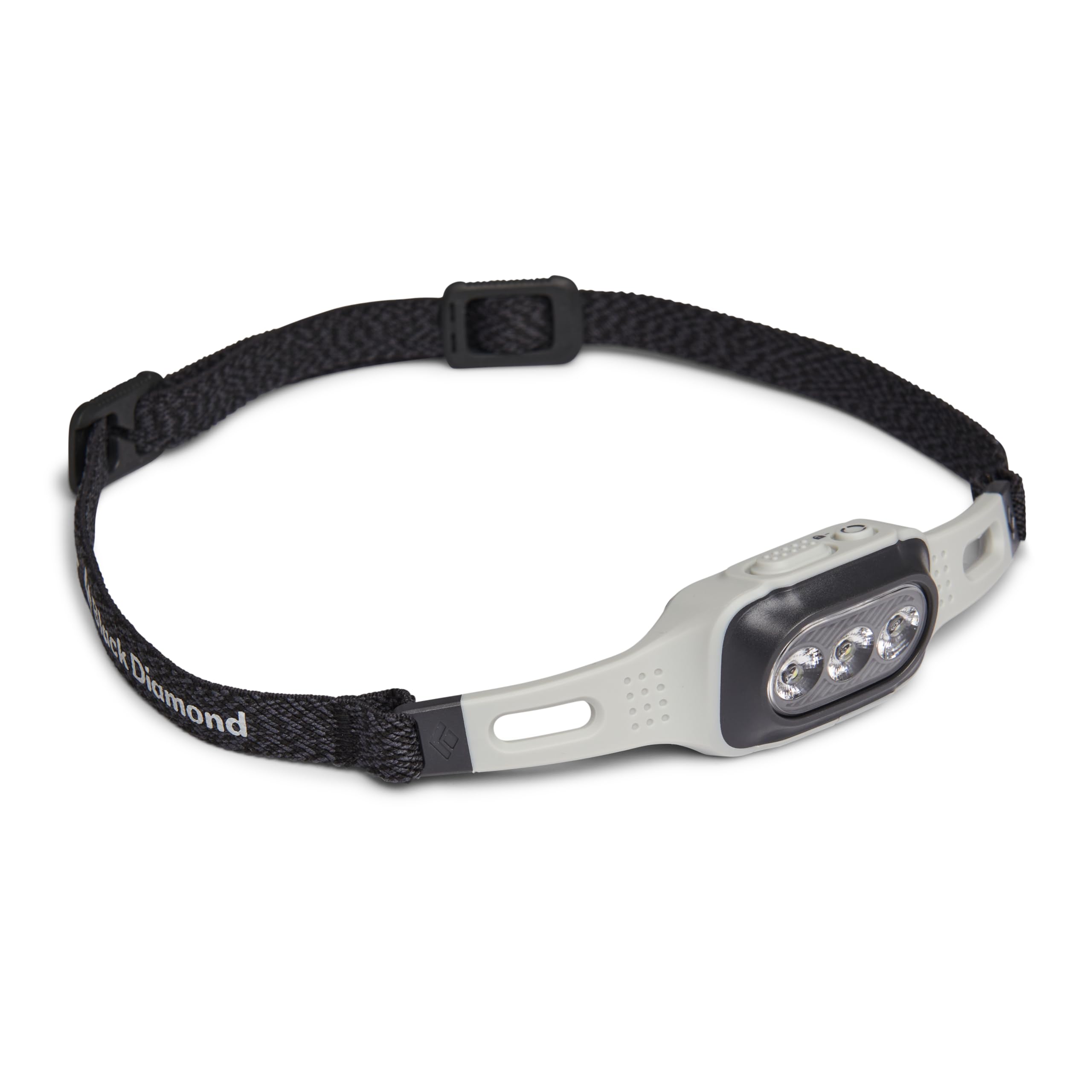 BLACK DIAMOND Deploy 325 headlamp on forehead fit closeup for hands-free nighttime visibility.