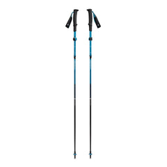 Black Diamond Distance Carbon FLZ poles with FlickLock adjustment show quick length changes.