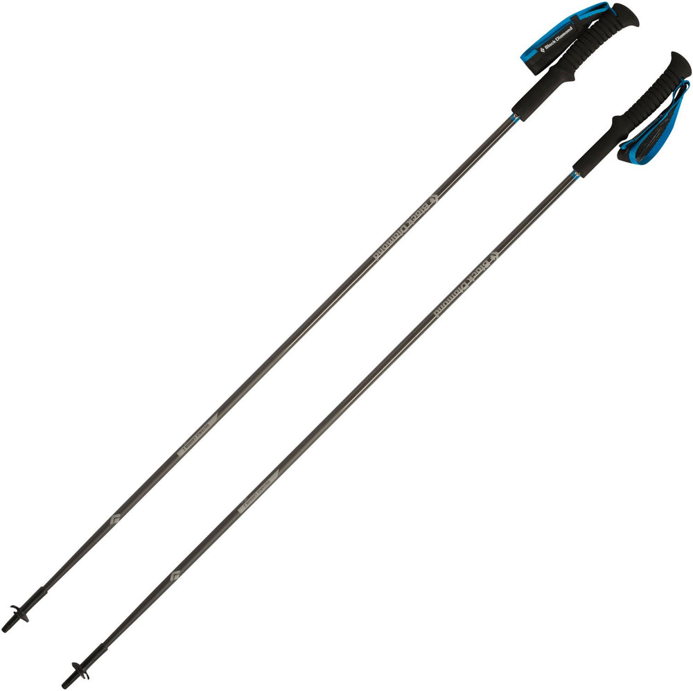 Black Diamond Distance Carbon Z trekking pole grip shows comfortable ergonomic handling on long hikes.