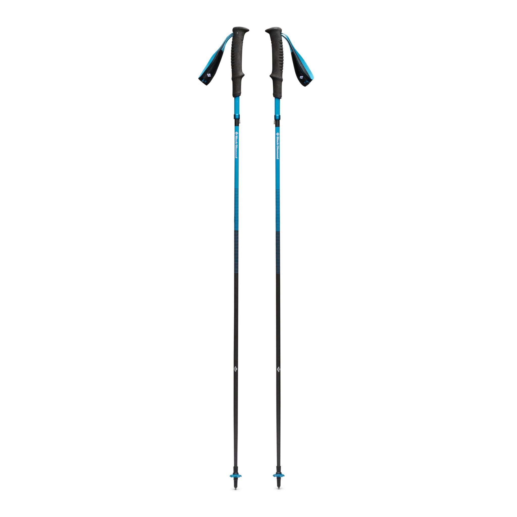 Black Diamond Distance Carbon Z Poles EVA grips stay comfortable during long ascents.