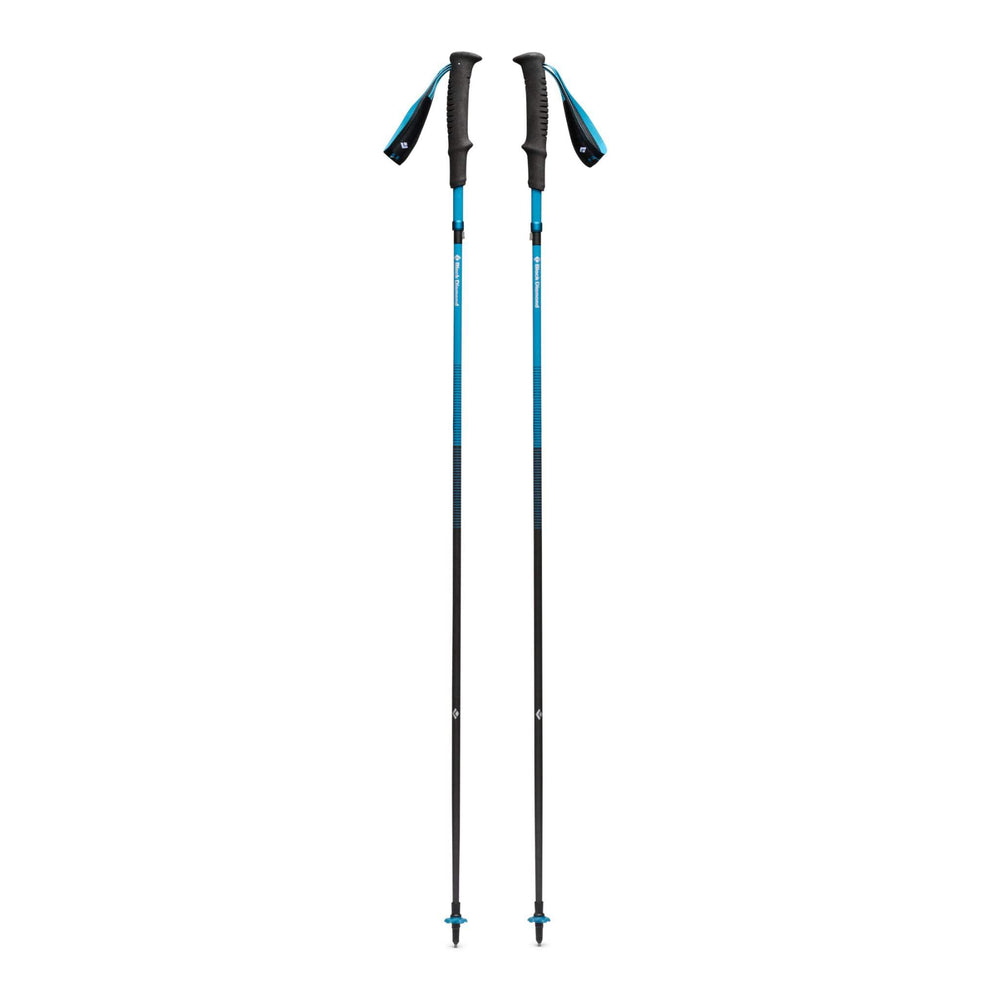 Black Diamond Distance Carbon Z Poles EVA grips stay comfortable during long ascents.