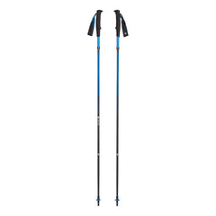 Black Diamond Distance Carbon Z poles folded compact storage for travel ready trekking.