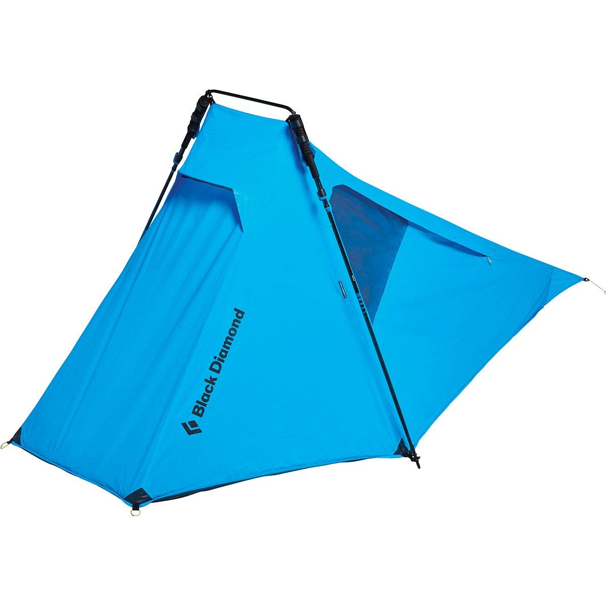 Black Diamond Distance Tent adapter shows pole attachment for fast setup.