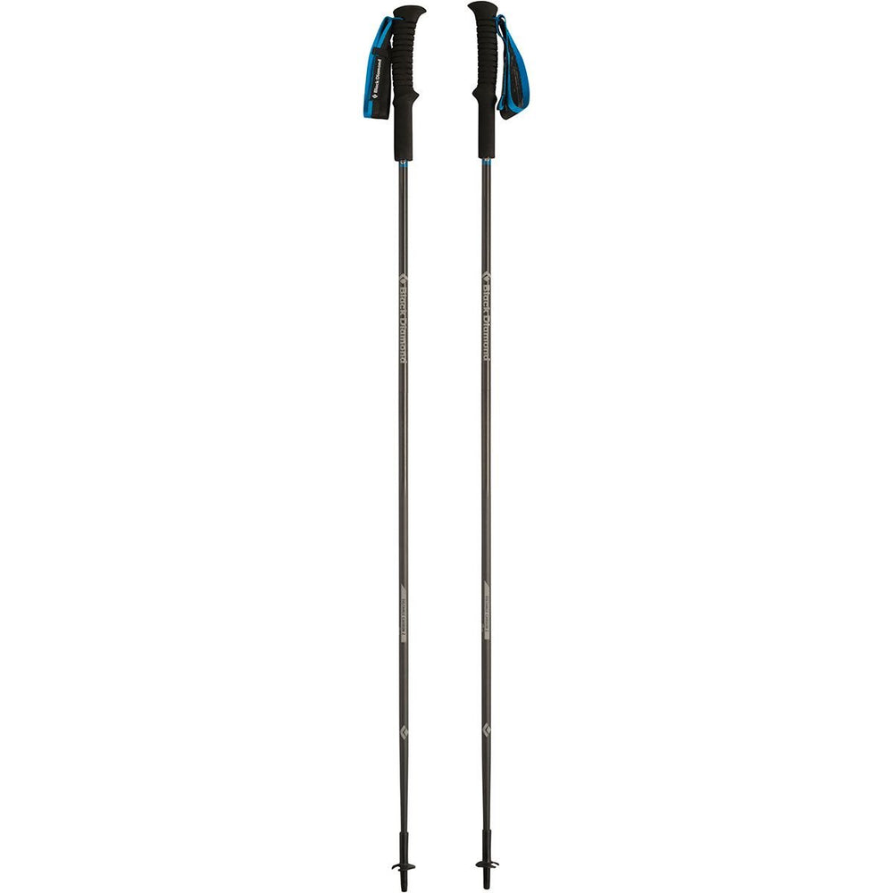 Black Diamond Distance Z Poles folded, ultralight trekking aids for fast-packers and endurance runners.