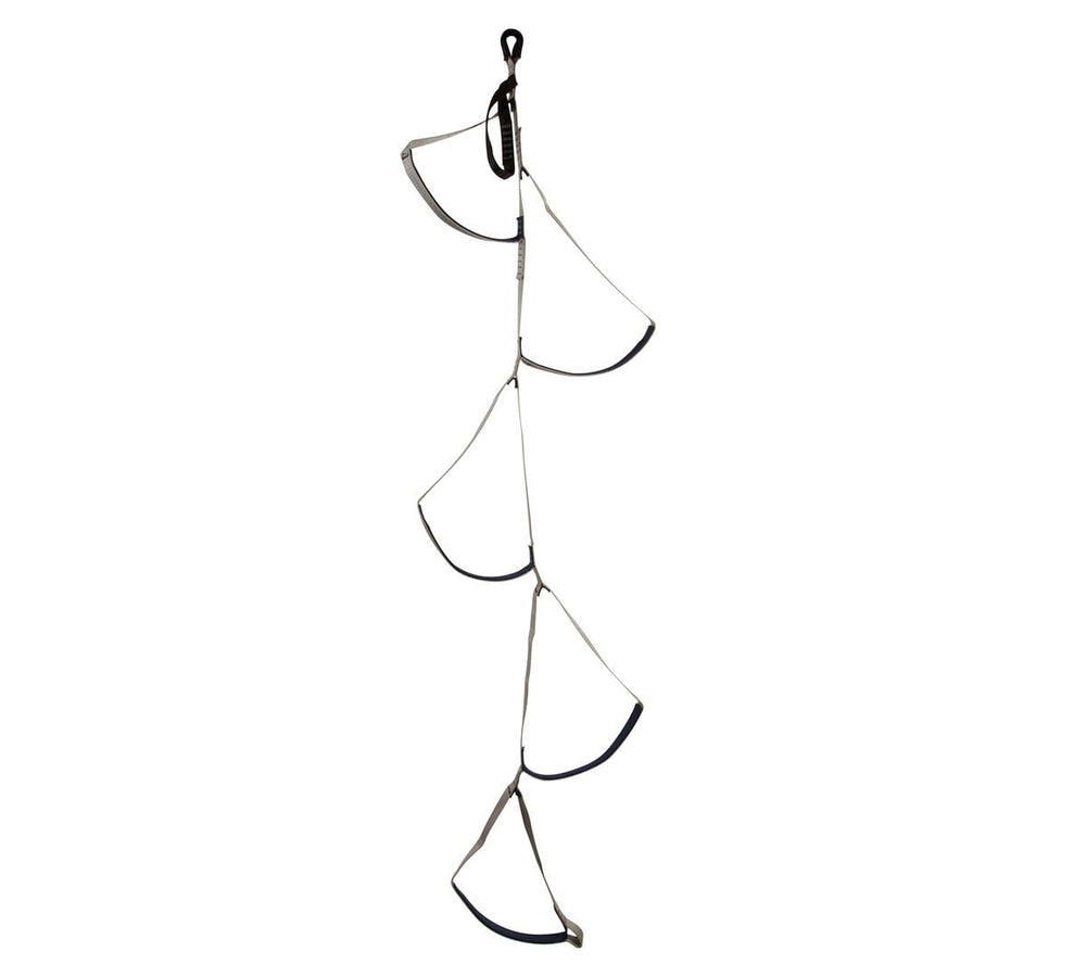 Black Diamond Etrier Five-Step closeup highlighting reinforced steps for easier aid climbing