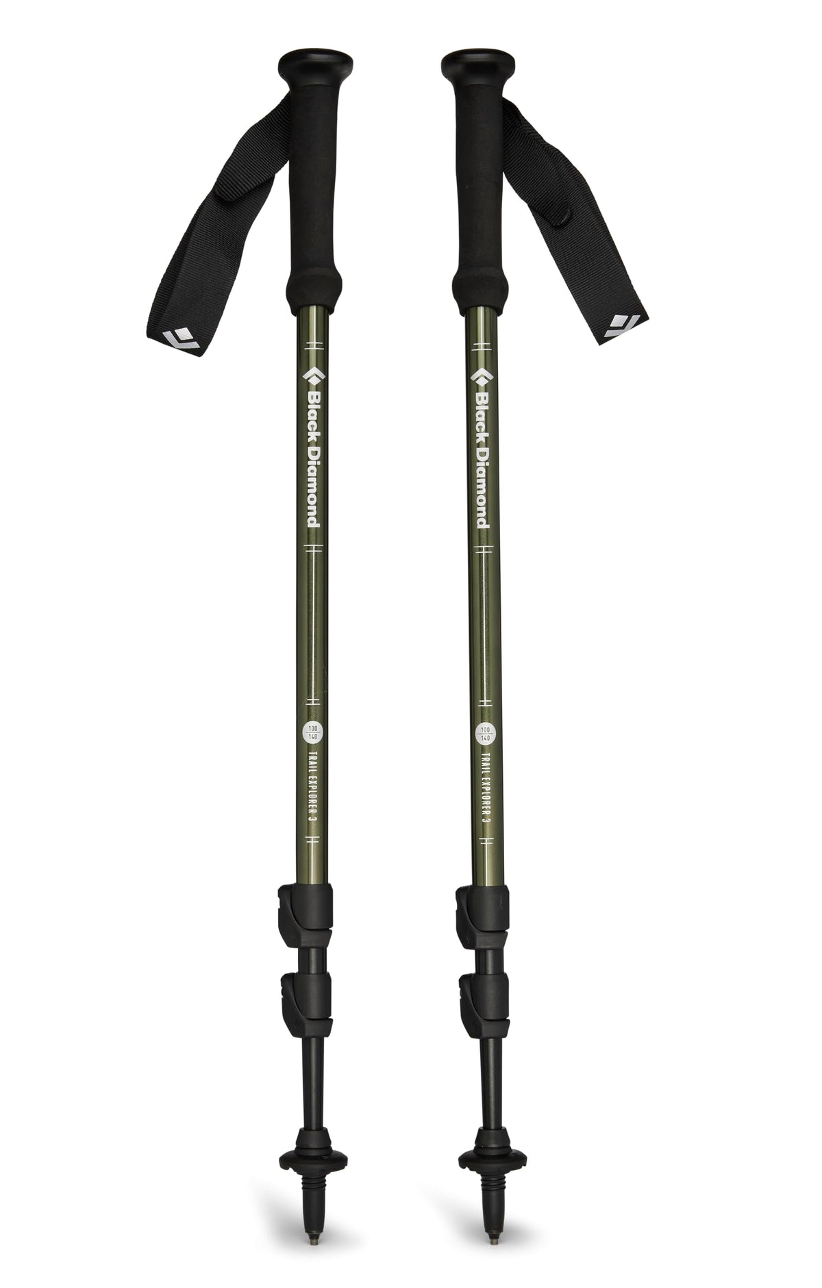 BLACK DIAMOND Explorer 3 poles assembled for stable trail support