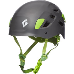 BLACK DIAMOND Half Dome helmet in slate color with ventilated protection for climbing