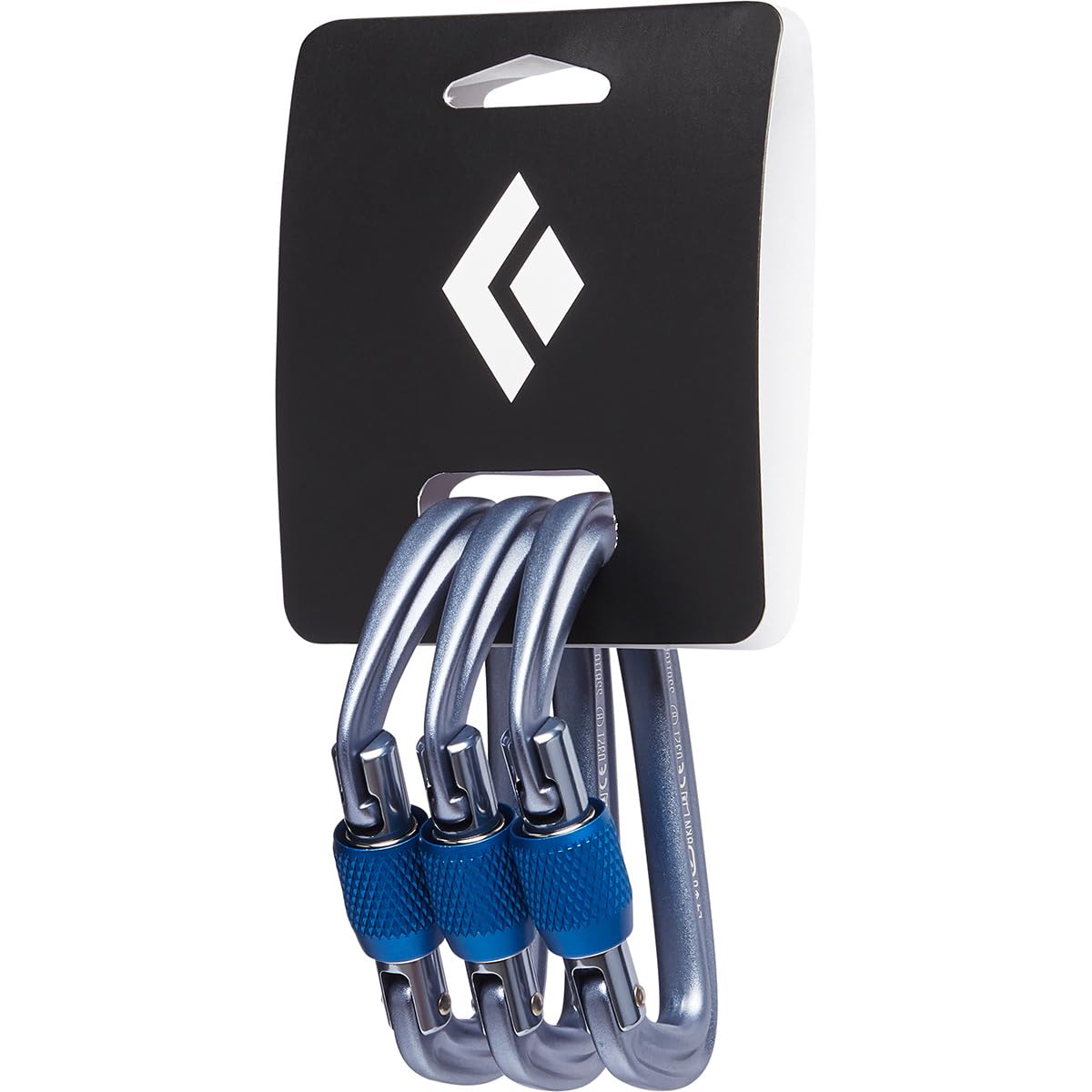 BLACK DIAMOND HotForge screwgate carabiner 3-pack for secure rope attachments on climbs.