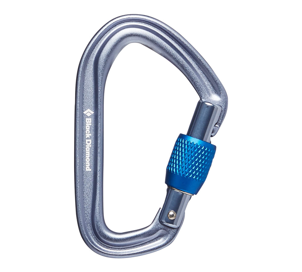 Black Diamond HotForge Screwgate Carabiner with keylock nose for snag-free clipping and reliable belays.