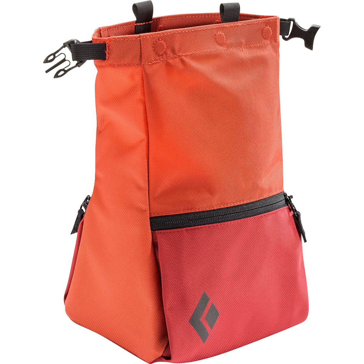 Black Diamond Mondo Chalk Pot REPO Red offers upright stability for quick chalk access.