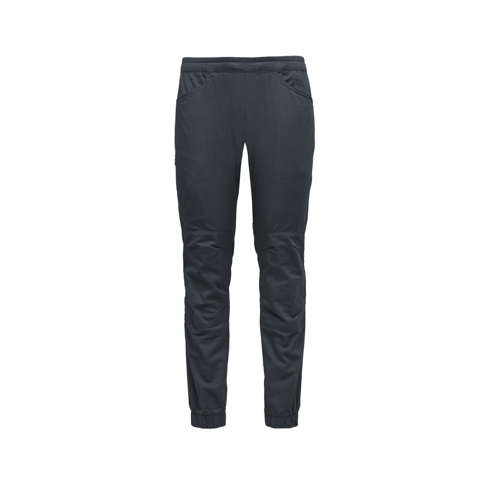 BLACK DIAMOND Notion pants front view in charcoal for climbing comfort