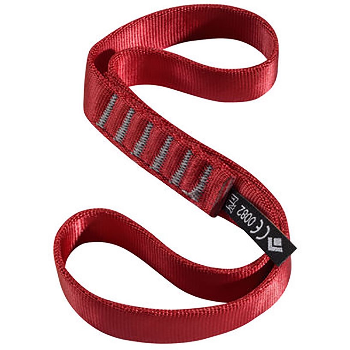 Black Diamond nylon runner 30cm in red for secure rope adjustments.