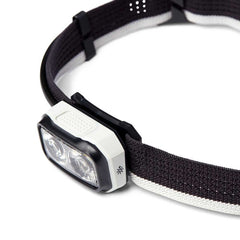 Black Diamond Onsight 375 headband close-up, recycled Repreve material for comfort