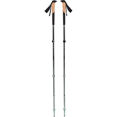 Black Diamond Pursuit trekking poles showing FlickLock adjustable shafts for quick, secure length changes.