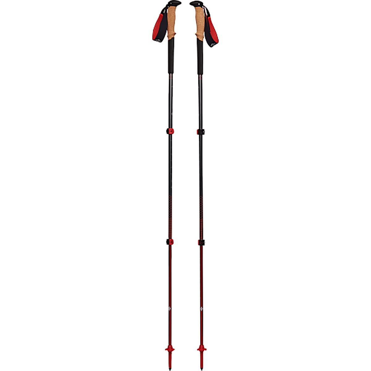 Black Diamond Pursuit trekking poles feature FlickLock aluminum shafts for quick, secure length adjustments.