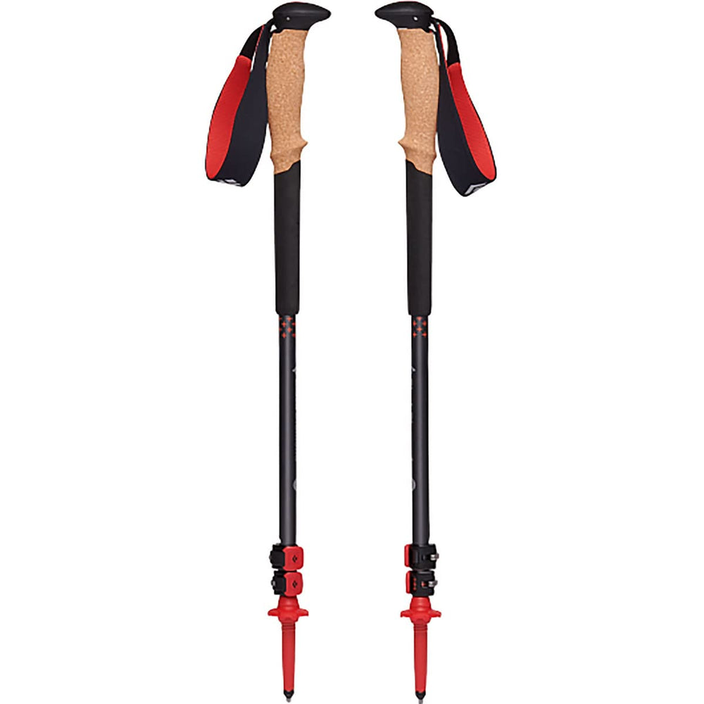 Black Diamond Pursuit trekking poles with natural cork grips deliver a comfortable, moisture-wicking hold.