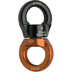 Black Diamond Rotor No Color showcases a compact, symmetrical swivel for quick rope management.