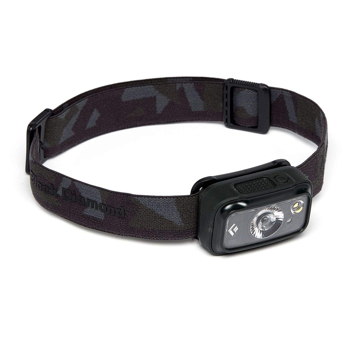 Black Diamond SPOT 350 headlamp front view for hands-free night adventures.