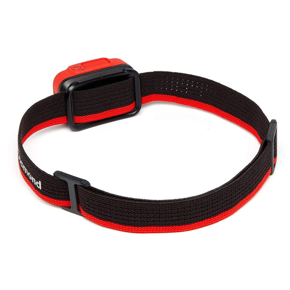 BLACK DIAMOND SPOT 350 headlamp side view showing compact design for helmet wear.