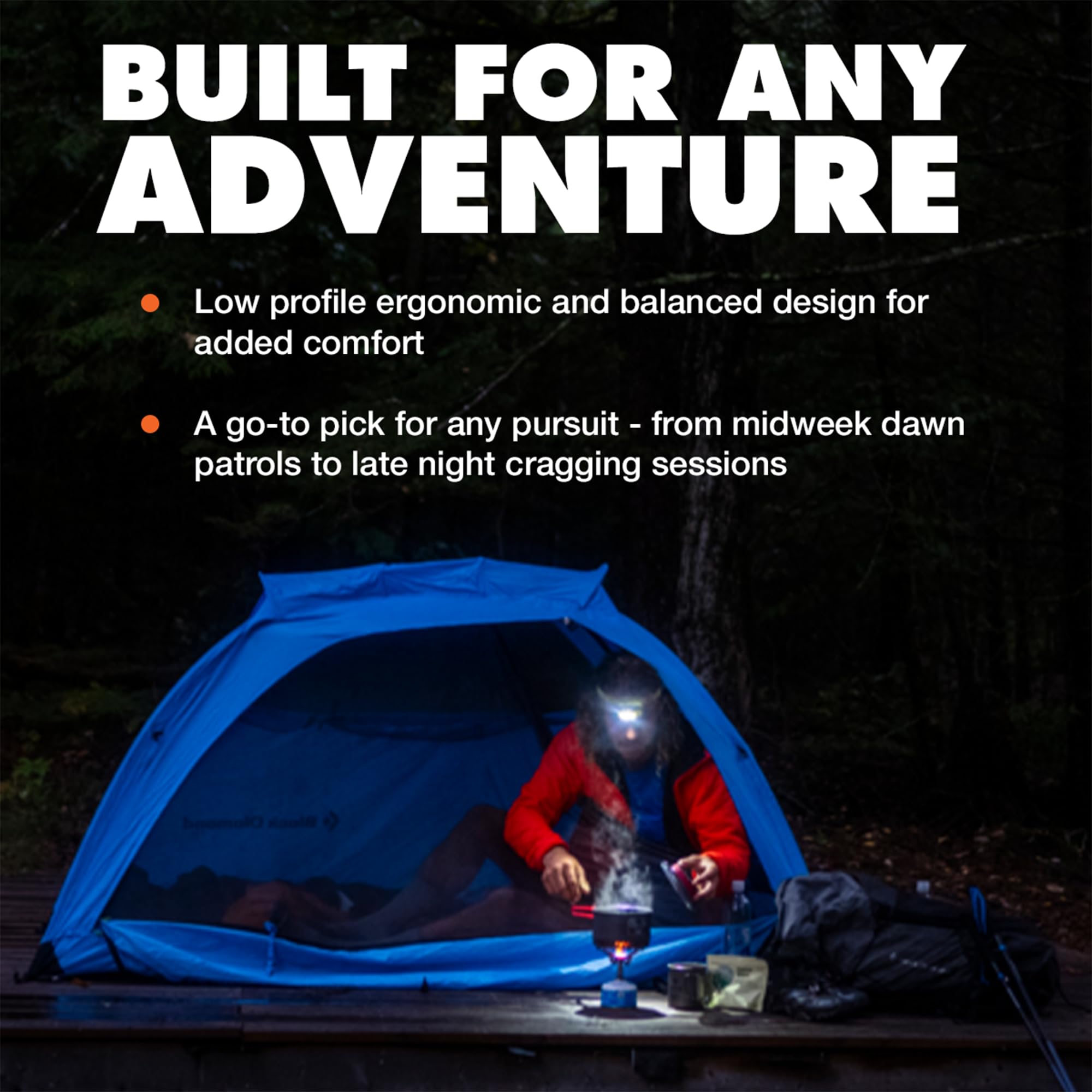 Black Diamond Spot 400-R IP67 waterproof build supporting rain, snow, and immersion.