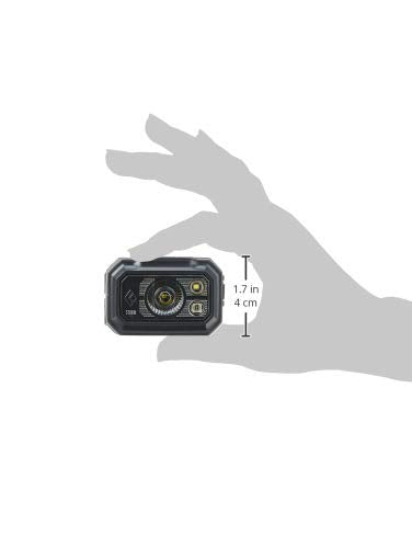 Black Diamond Storm 400 headlamp in use during a night hike showing beam options for night navigation