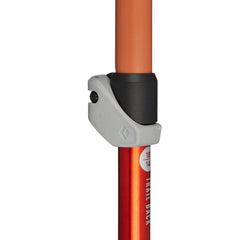 BLACK DIAMOND Trail Back trekking poles display replaceable carbide tips for year-round grip on rock, dirt, or snow.