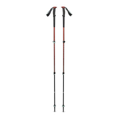 BLACK DIAMOND FlickLock adjustment demonstrates quick one-handed length changes.