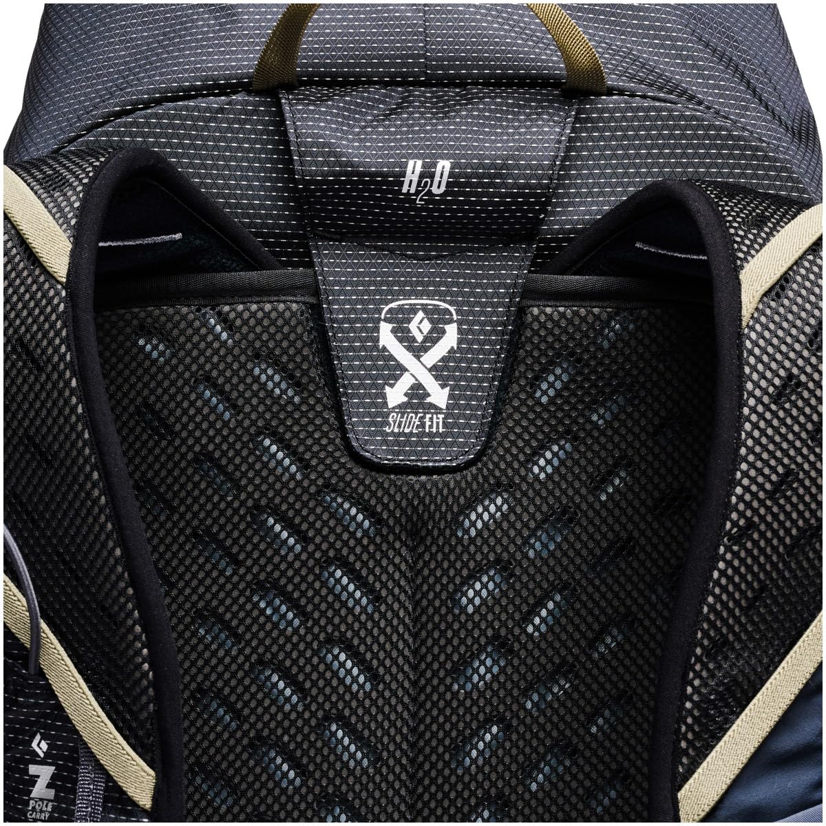 Black Diamond Trail Vista 20L ventilated back panel keeps climber cool