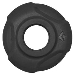 Black Diamond trekking baskets 38mm in black stabilize poles on rugged trails.