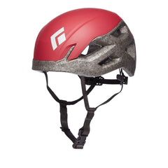 Black Diamond Vision helmet front view with compact, protective silhouette for alpine climbing