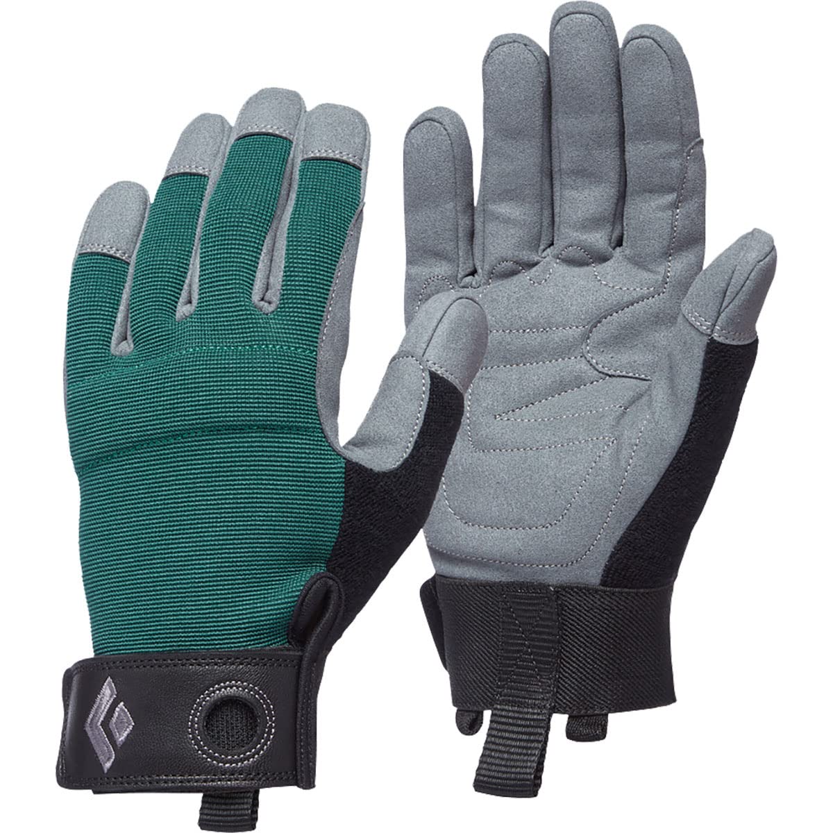 Black Diamond Women's Crag full-finger gloves in Raging Sea palm for grip and durability.