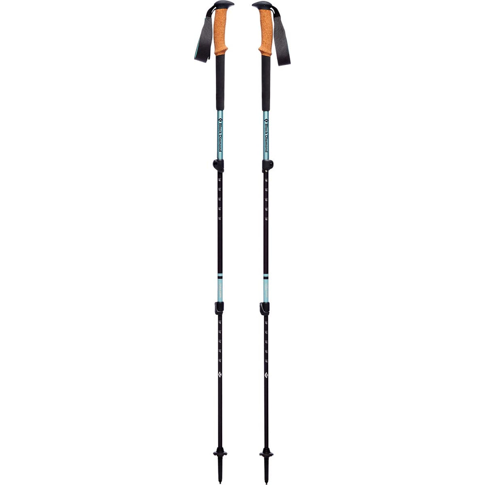 Black Diamond Women's Trail Cork Trekking Poles with cork grip for all-day comfort.