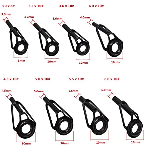 Set includes 8 large size rod tips in bags