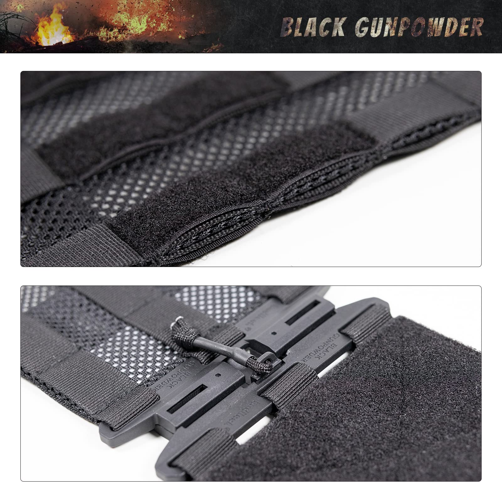 Black Gunpowder BG-TC5 color-matched fastener blends with cummerbund.