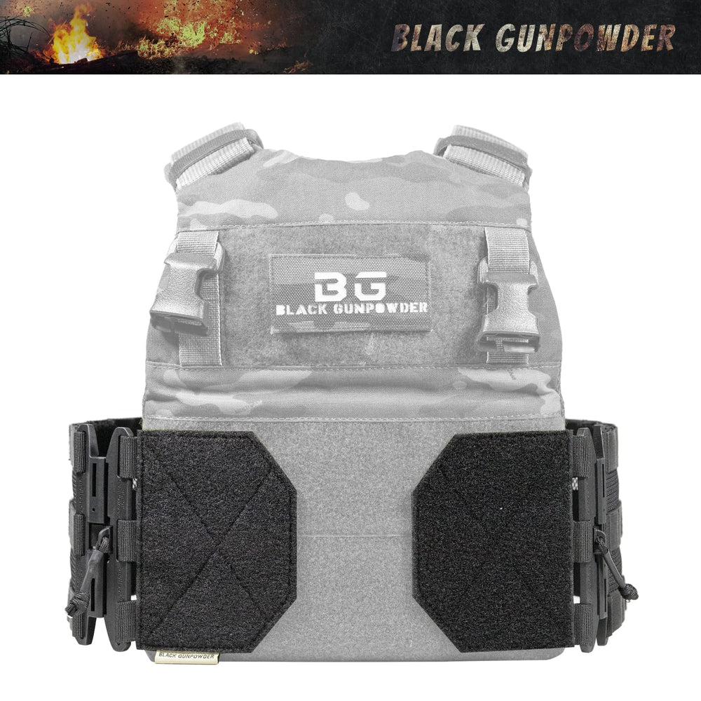 Black Gunpowder cummerbund highlighting silent magnetic buckle.