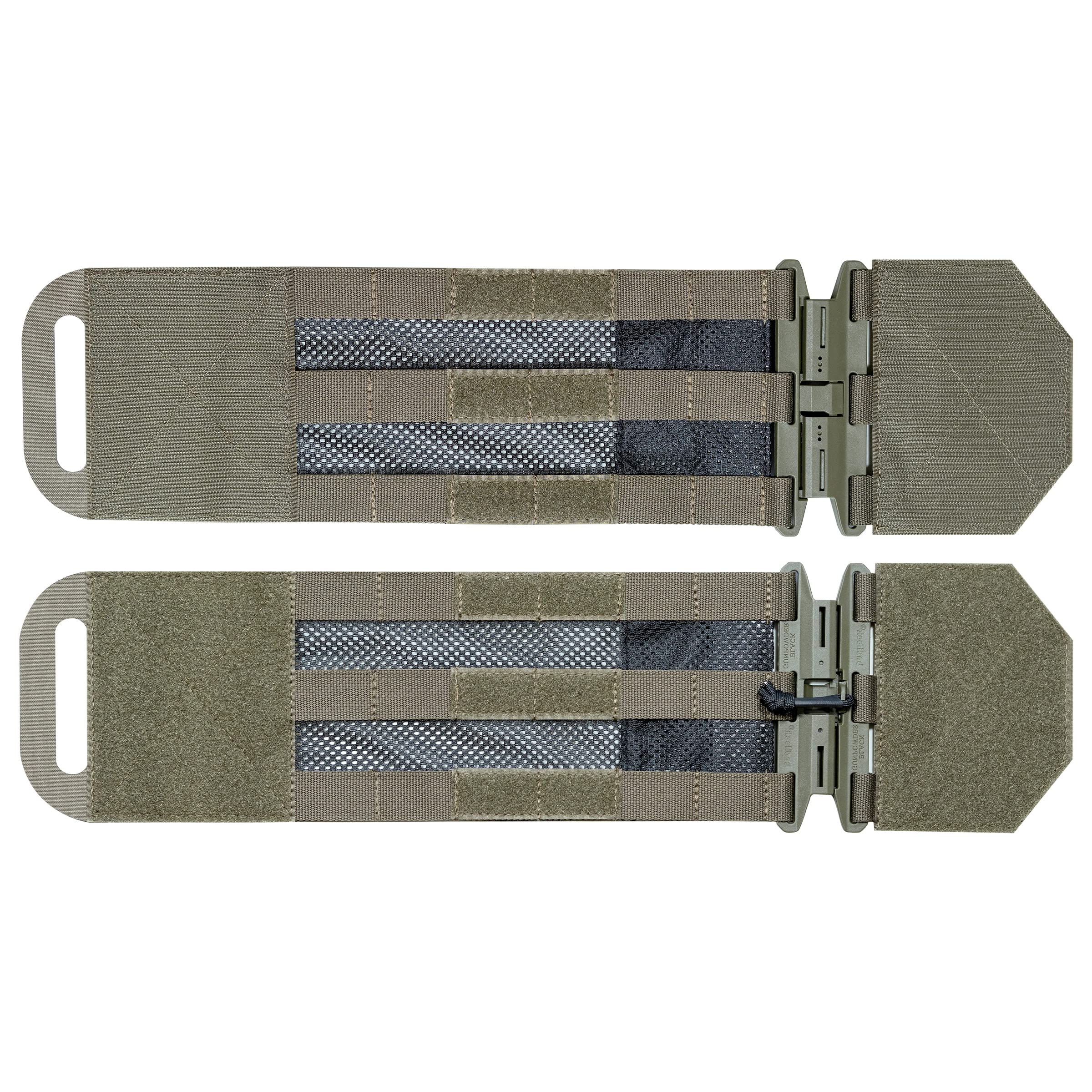 Black Gunpowder tactical cummerbund with quick-release magnets for fast changes.